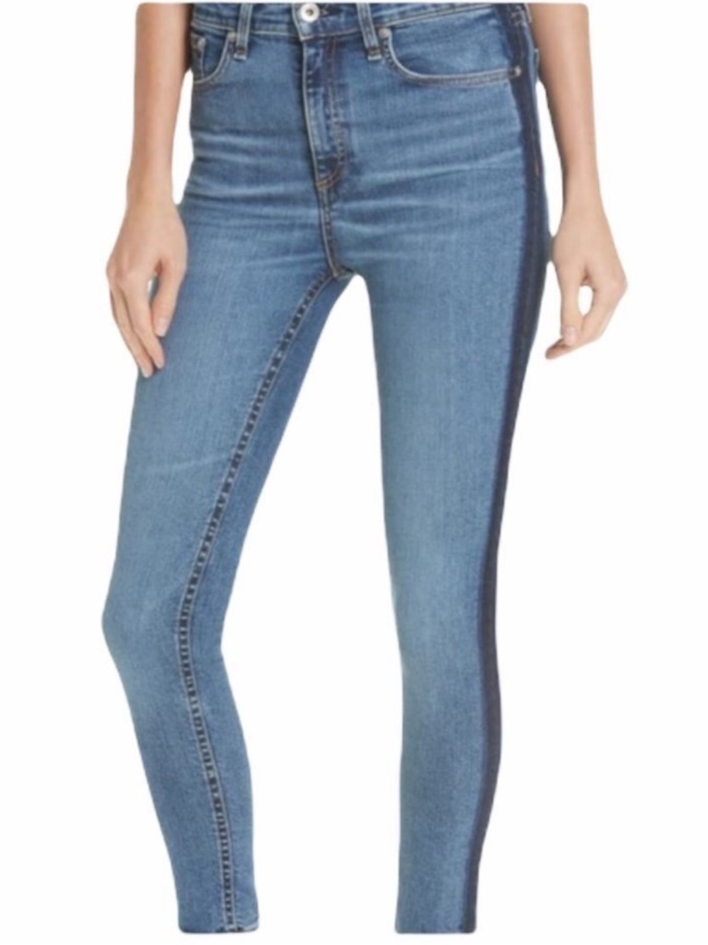 EUC‎ Harper Tuxedo Stripe Skinny Jeans 25